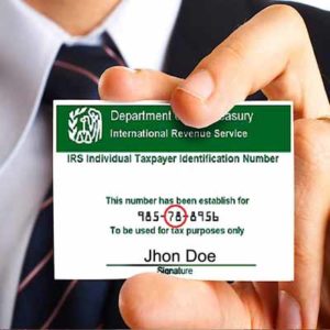 Tramite de un ITIN number o Tax ID